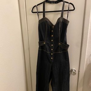 Bisou Bisou Jean Romper. Size: M